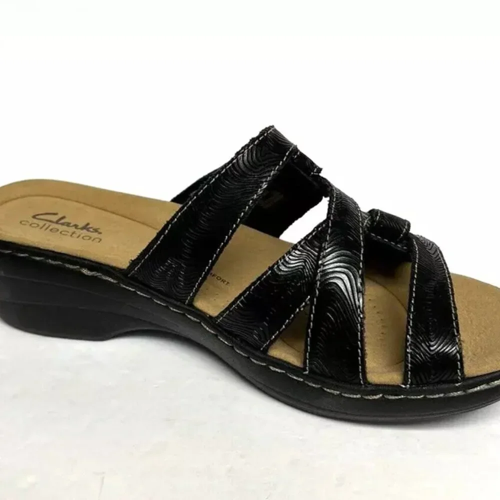 Clarks Womens Merliah Karli Sandal Black Size 9.5 M